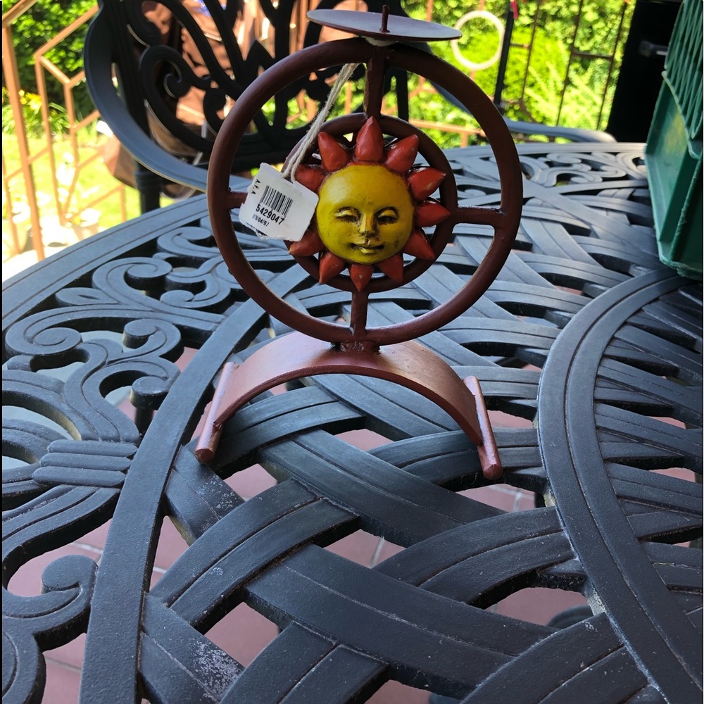NWT Candle holder sun theme